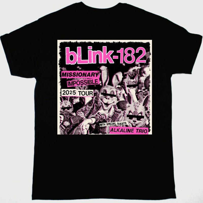 blink-182 2025 'Missionary Impossible' Tour Unisex Cotton T-Shirt All Size M662 Unisex T-Shirt