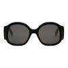 Celine Fashionable Elegant Brand Logo Irregular Shape Sunglasses Women Sunglasses Black CL40305U.