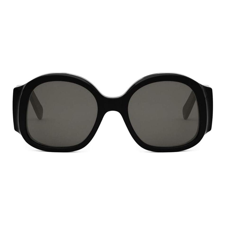 Celine Fashionable Elegant Brand Logo Irregular Shape Sunglasses Women Sunglasses Black CL40305U.