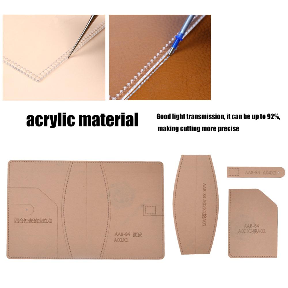 Sturdy Leather Template Transparent DIY Leather Tool Durable Leather Craft  Crafting Sessions