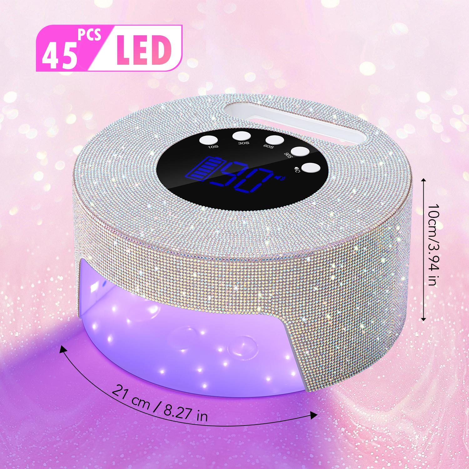 

DianaBeauty UV LED Nail Lamp Rechargeable Cordless Nail Dryer with 4 Timing Modes HD Display UV Lamp for Nails Manicure Tools EU