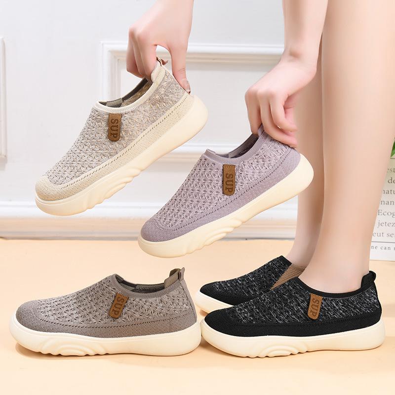New Cloth Shoes, Women's Single Shoes, Soft-soled, Comfortable One-step Shoes, Casual Shoes