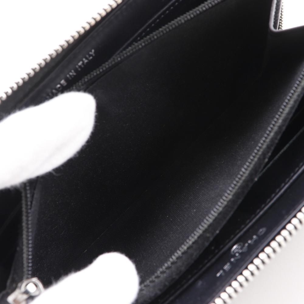 CHANEL brilliant Purse A50106 Zip Around black enamel Women Used