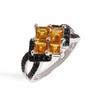 New arrival! unique ring with Natural Garnet gemstones Women's fine jewelry 925 sterling Silver