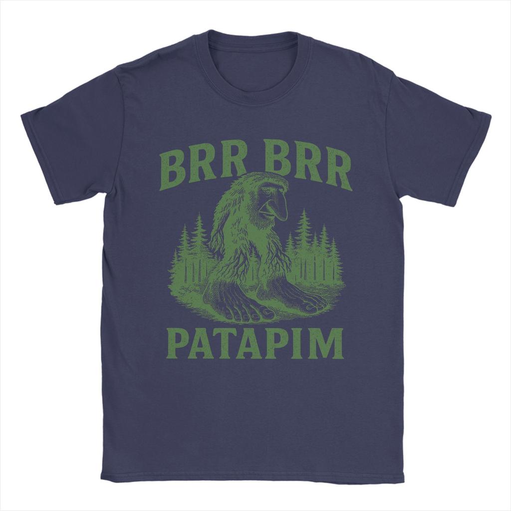 Herren T-Shirts Patapim Der Brr Brr Wald Troll Italienischer Hirnfraß Vintage Baumwoll T-Shirt Kurzarm T-Shirts Oberteile Party