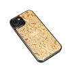 Wooden Case for iPhone 13 Aztec Calendar Aniegre