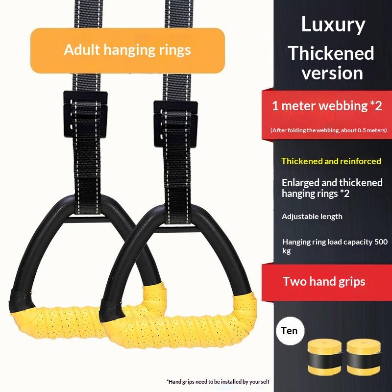 Gym Ring Buckles With Adjustable Straps Pull Up Handle Rings Multi-Function Strength Training Equipment For Physical Training