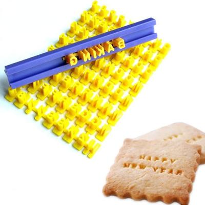 Sušenky Pečení Tisk Abeceda Forma Cukroví Vykrajovátka Word Press Razítko Forma na pečení Dort Curling Embossovací forma Cookie DIY Nástroje