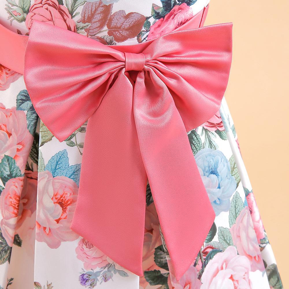 Summer Sequin Girls Party Dress White Bridemaids Flower Princess Kids Wedding Dresses for Girl Vestidos Birthday Evening Costume