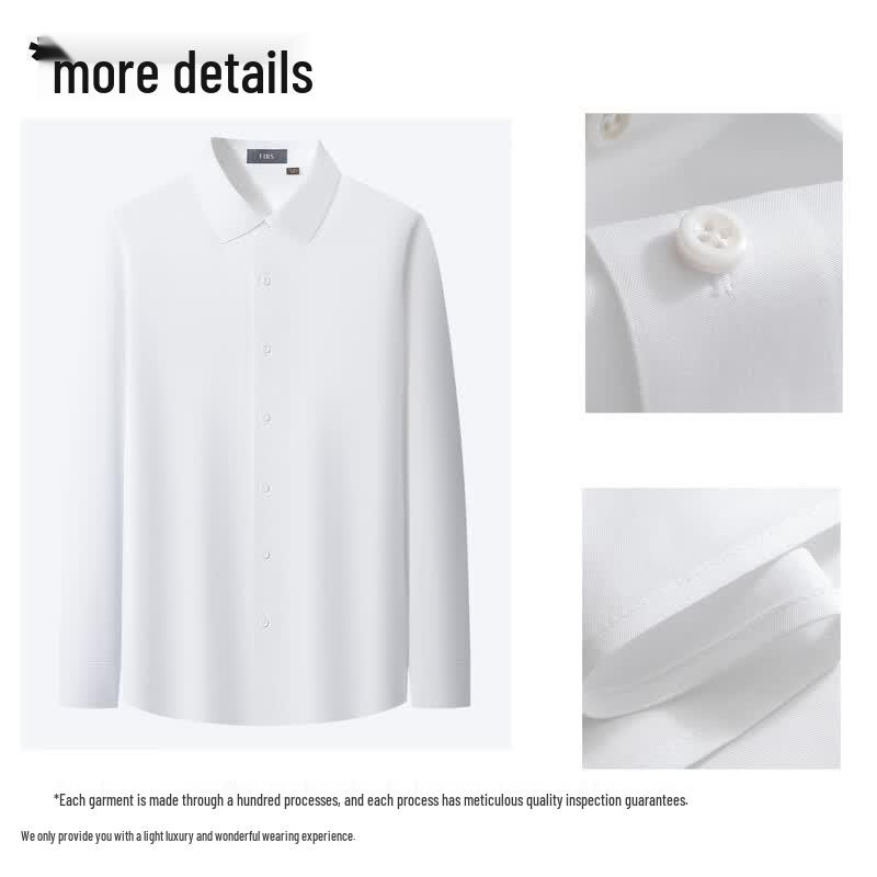 FIRS Men's 220-Count Cool Cotton Non-Iron Long Sleeve Shirt