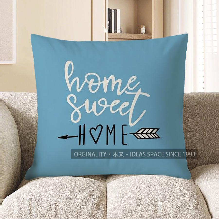 Home Decor Home Sweet Home Arrow Design Throw Pillow Pattern Cushion Cover Suitable For Sofa Bedroom Car Pillow Cover