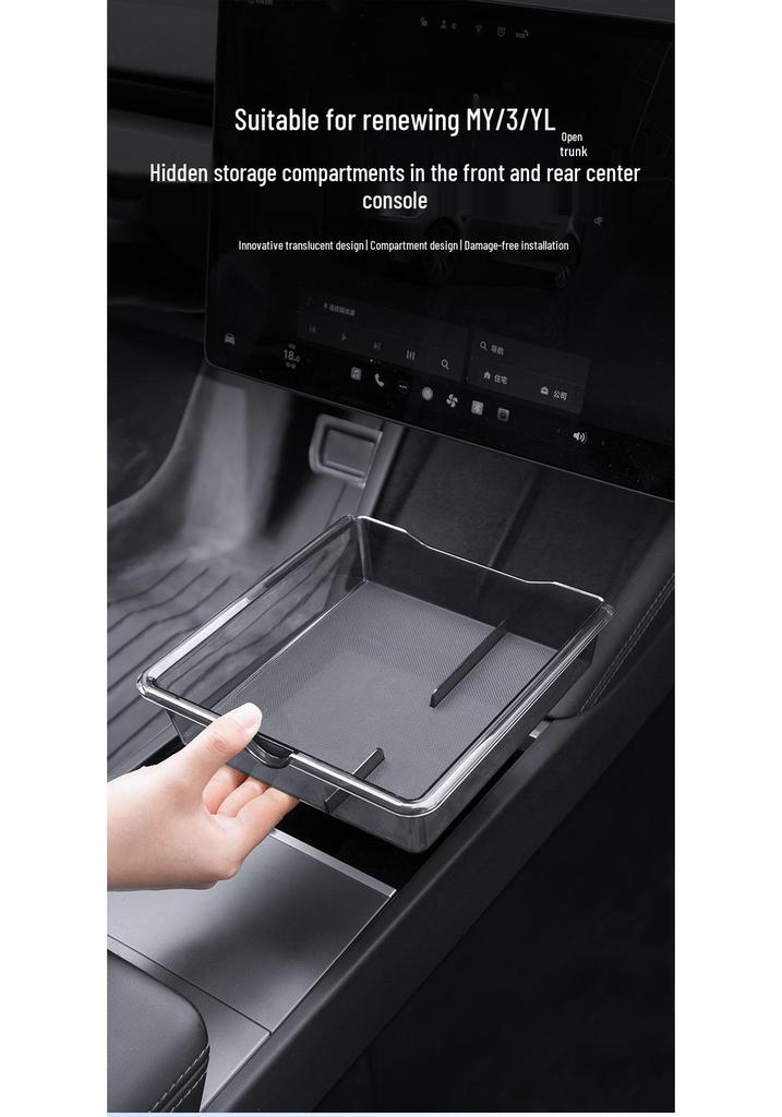 Compatible Storage Box Organizer for Tesla Model Y/3/YL Center Console Armrest