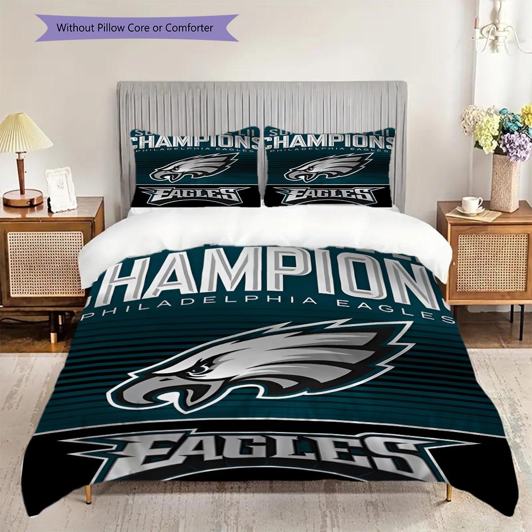 

Постельное белье с узором Philadelphia Eagles Комплект одеял Покрывало Наволочка Домашний Декор Подарок на День Рождения (1 пододеяльник + 2 наволочки, без наполнителя) 135x200cm