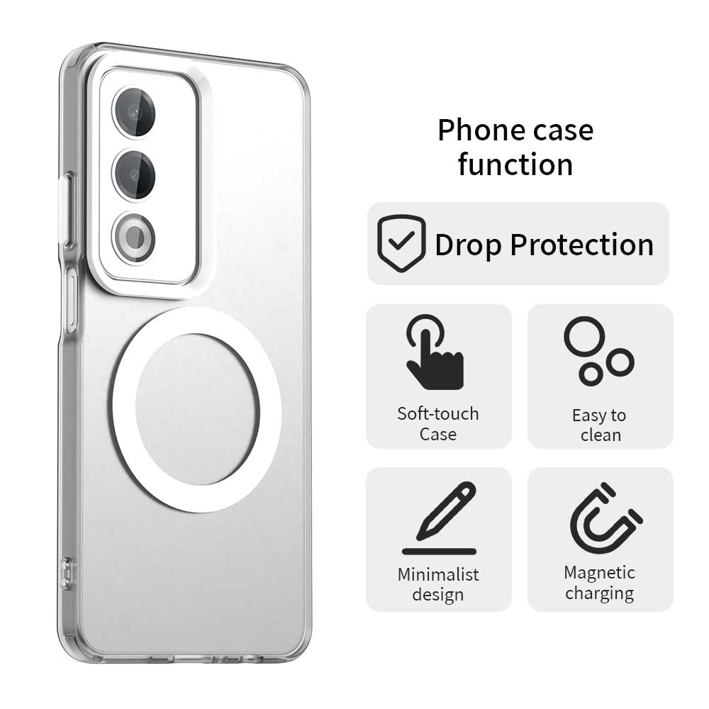 Für OPPO A3 A3 Pro   Schlanke Sturzsichere Stoßfeste Anti-Fingerabdruck Magnetische Matte Handyhülle