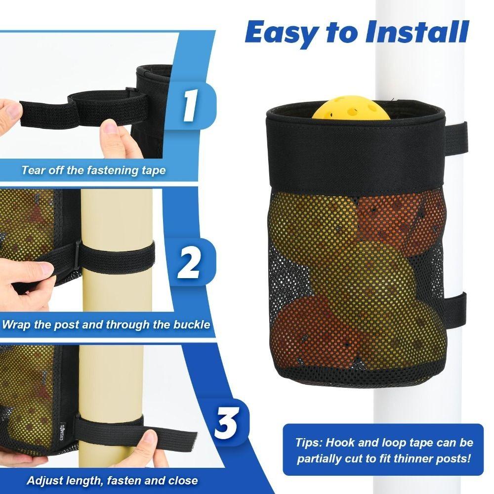 Large Capacity Pickleball Ball Holder Hanging Golf Ball Organizer  for Women Men