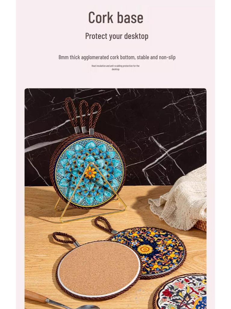 High-Temperature Resistant Insulated Table Mat: Pot Holder, Placemat, and Anti-Scald Protection for Dishes, Bowls, and Casseroles