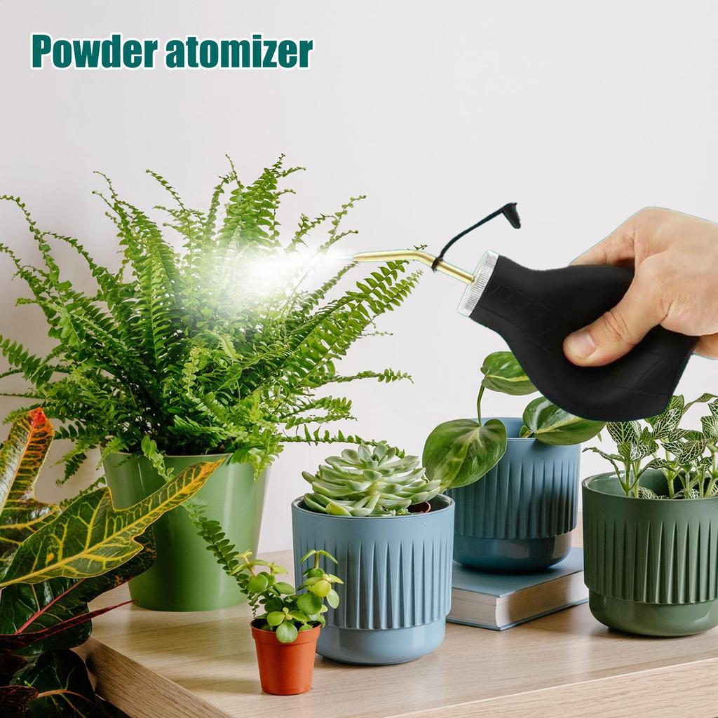 Garden Powder Applicator Dispenser with Long Metal Tube Bulb Duster Sprayer Insect Duster for Home Powder for Organic Gardening