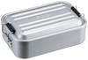 Aluminum Lunch Single with a Lid for Easy Easy To Dishwasher Ash Color Box, Layer, 850ml, Dome-shaped Packing, Clean, Safe, (silver), AFT8BN-A