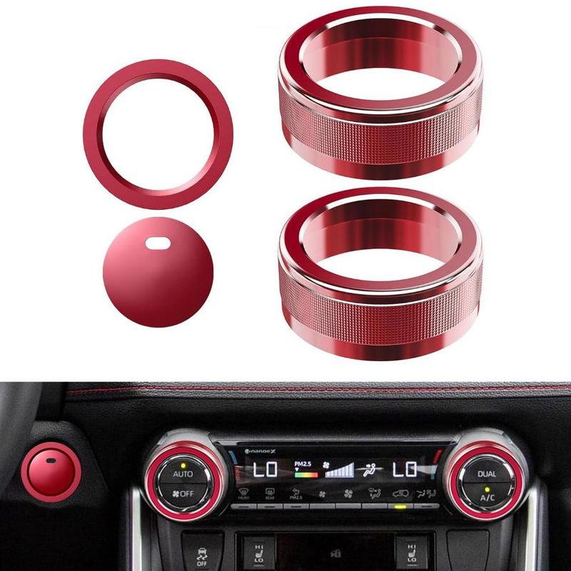 Center Console Knob Cover For Toyota RAV4 2025 - Push Start Button Trim Ring Driving Mode Knob Control Switch Button Cover