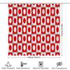 Modern Red White Bathroom Shower Curtain Polyester Fabric Waterproof Decoration Home Bathing Room Decor Customizable Size: 180cm