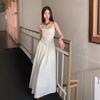 Summer New New Chinese Embroidery Long Backless Waist Thin Suspender White Temperament