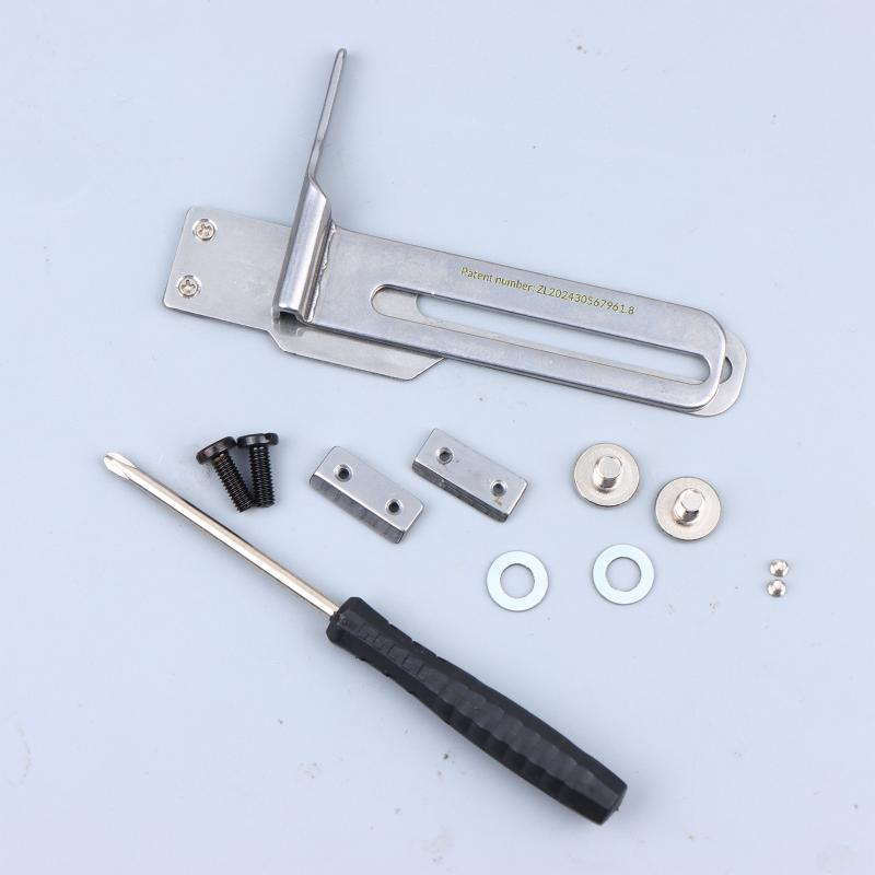 Industrial Sewing Machine Zigzag Foot Three Needle Five Thread Adjustable Edge Guide Designed for Heavy Duty Garment Production