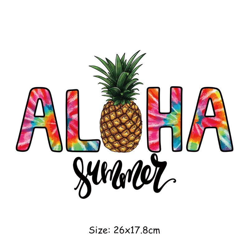 

Термостикер с ананасом на одежде, термопресс, аппликация Parches Ropa, толстовки с капюшоном, наклейки на одежду, футболка, летняя нашивка