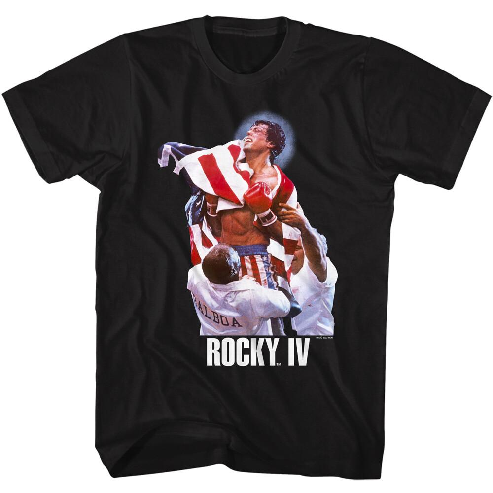 Rocky IV Victory Halo Men T Shirt Balboa Boxing Champion Celebrations USA Flag XXXXL