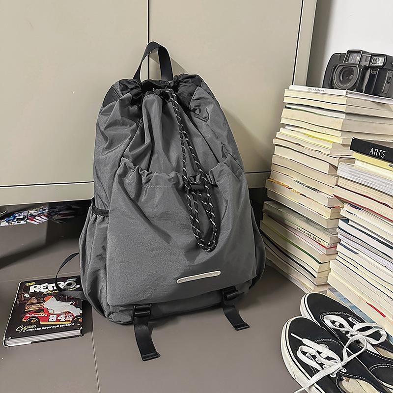 Schoolbag Outdoor Sports Backpack Men's Lightweight Waterproof Mountaineering Backpack Drawstring Versatile Computer Bag Student School Bag