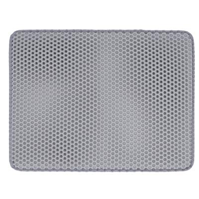Tapis de Litière Double Couche EVA Facile à Nettoyer Lavable Antidérapant Tapis Attrape-Litière pour Chats Chiens