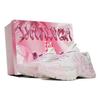 Big Ball Chunky Kaleidoscope, Spring Letter, Box Slip Resistant Low Top Chunky Sneakers Unisex White Pink 32SHC1011-50B(Team113-BOX)