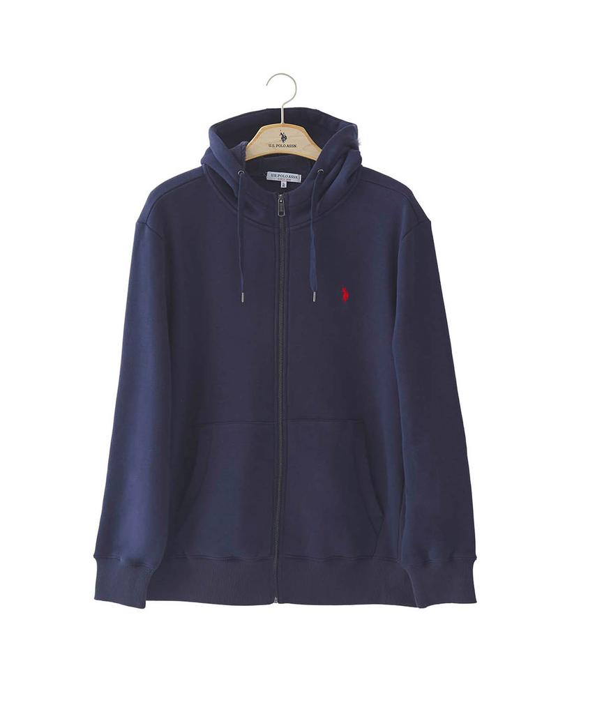 Uspoloassn Fleece-gefütterter Reißverschluss-Hoodie_Marineblau