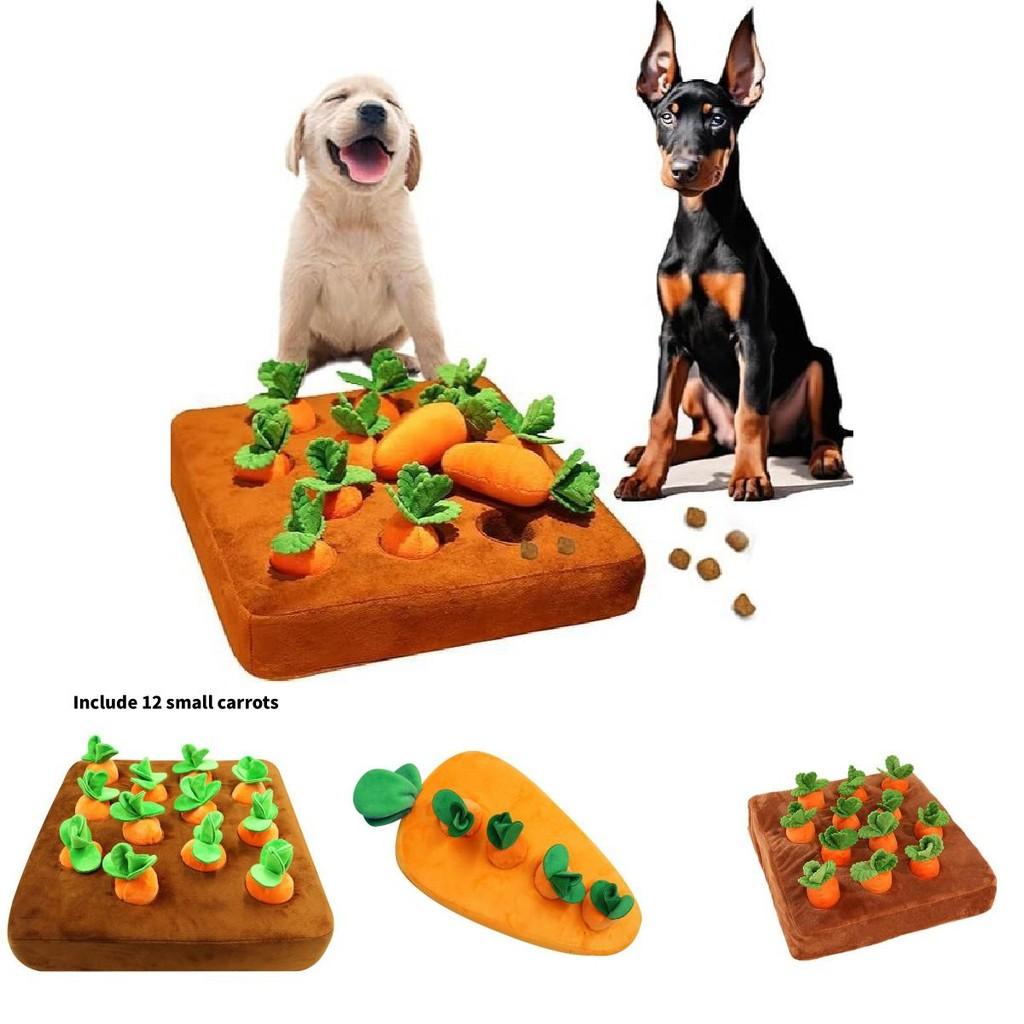 Soft Carrot Plush Toy For Early Education And Pet Chewing Play
