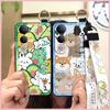 Anti-knock Dirt-resistant Phone Case For VIVO V50 Lite 5G Global Back Cover Wristband Silicone Kickstand Waterproof Cute