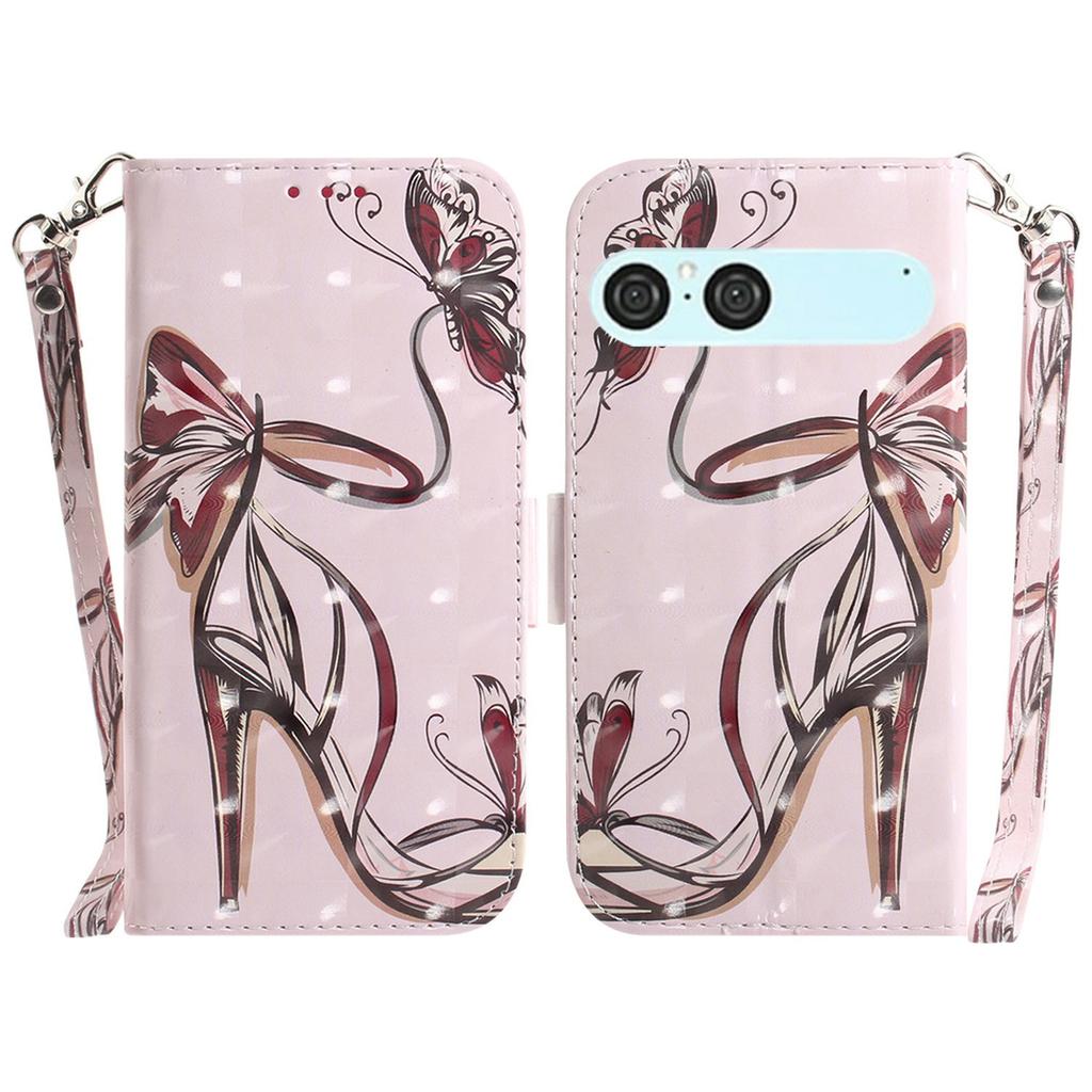 Für Sony Xperia 10 VII Hülle Musterdruck Leder Brieftasche Handyhülle mit Handschlaufe