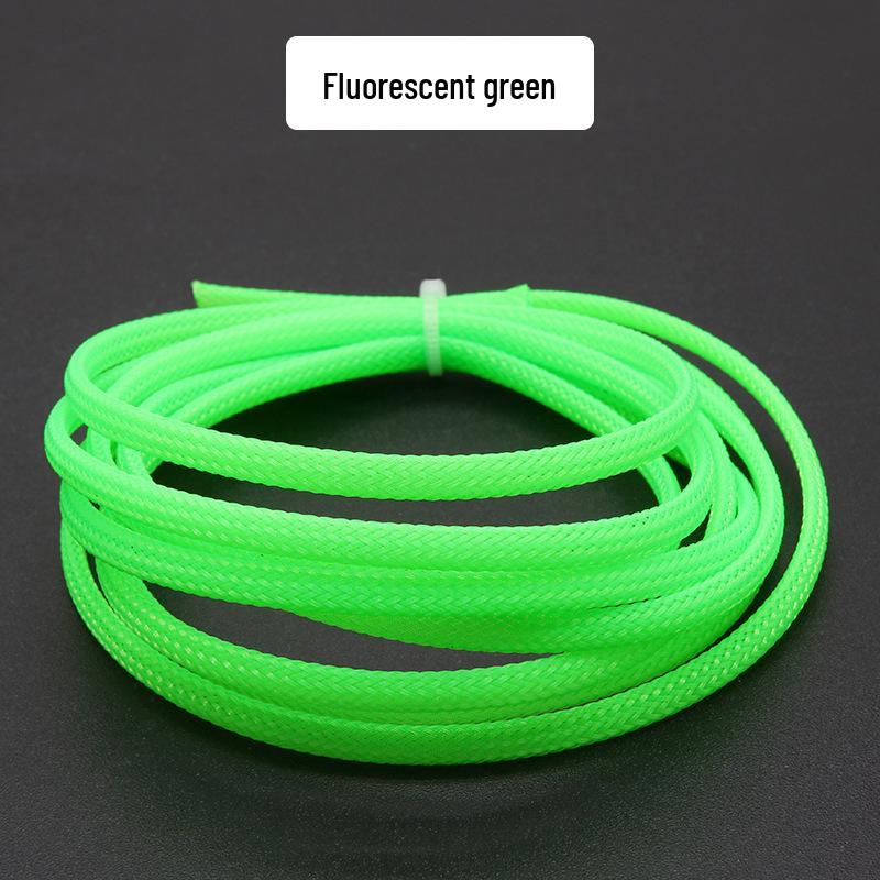 PET Braided Expandable 3mm Snakeskin Mesh Audio Cable Sleeve, Nylon Shockproof, 5 Meters