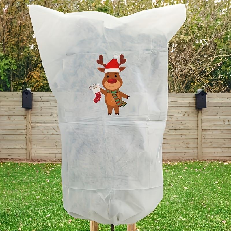 1pc Heavy Duty Winter Frost Cloth Plant Cover - Drawstring Design for Outdoor Shrubs, Fruit Trees,Ideal for Christmas Gardening