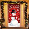 Door Hanging Christmas Door Cover Atmosphere Arrangement Background Santa Claus Banner Old Man Snowman Holiday Props