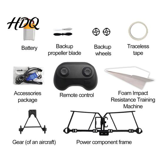 Beginner Friendly Aircraft Remote Control Paper Airplane Kit with 16/32 Colorful Paper DIY Electric RC Plane Educational Toy Gyro Stabilizer Glider