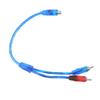 Car Mp3 Audio Rca Y Splitter 1Rca Female To 2Rca Male Adapter One Female To Two Male Cord Converter For Car Audio Amplifier