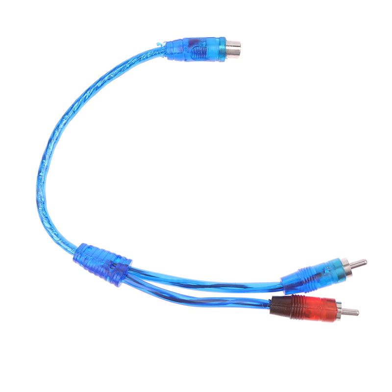 Car Mp3 Audio Rca Y Splitter 1Rca Female To 2Rca Male Adapter One Female To Two Male Cord Converter For Car Audio Amplifier