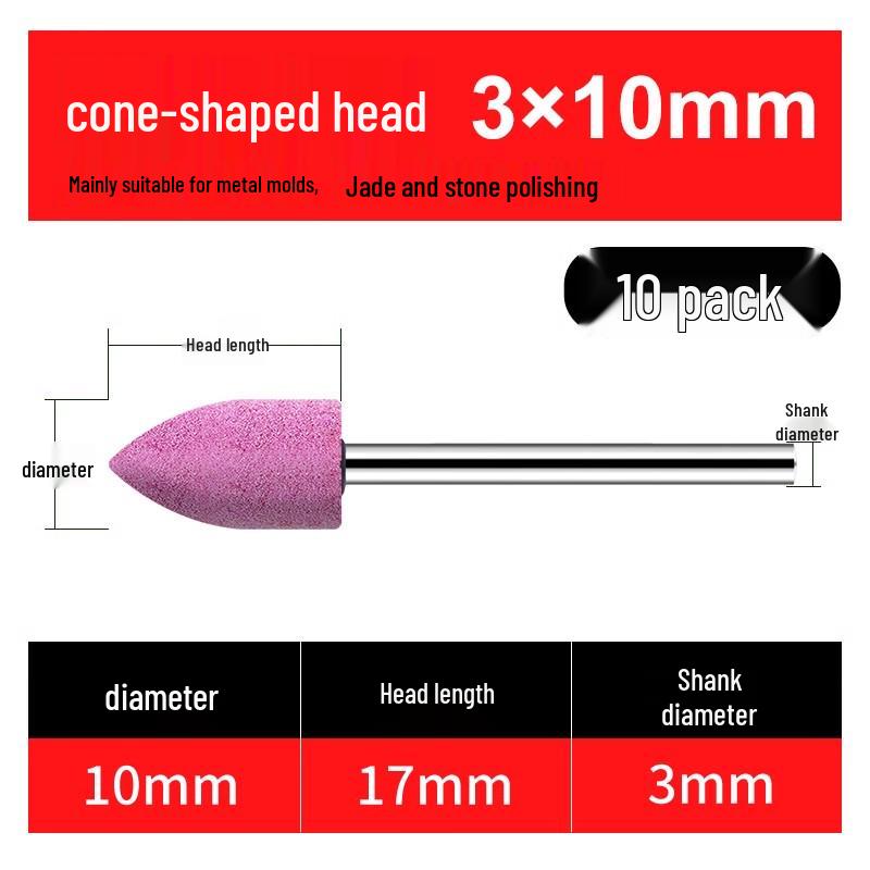 Flint 3mm Blue Corundum Grinding Wheel Head for Metal Rust Removal & Polishing, Electric Drill Grinder Attachment.