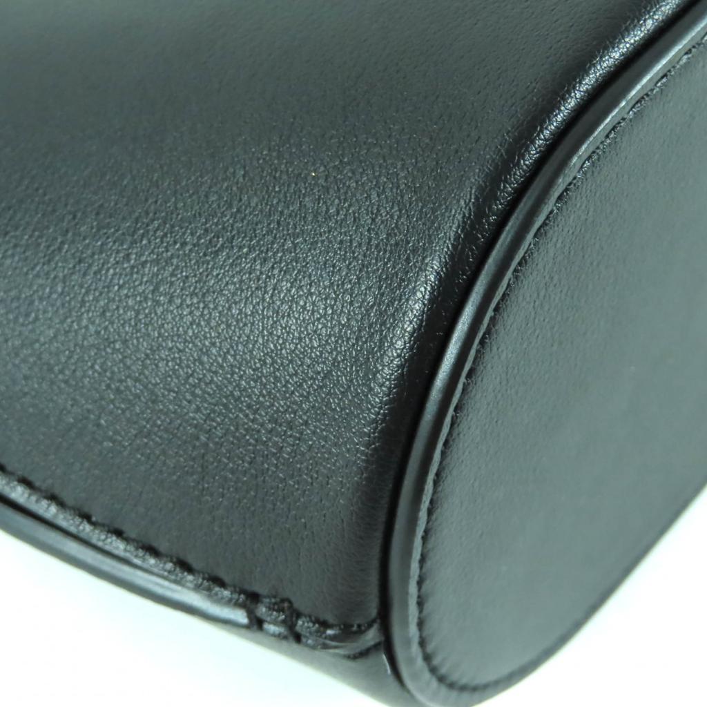 VASIC Shoulder Bag EMMA Logo engraved clasp design leather black leather Women Used