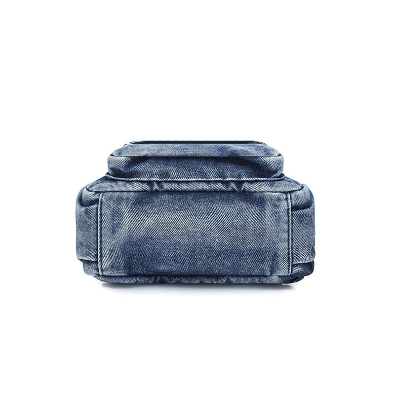 Denim Small Backpack Women's Backpack Multi-functional Chest Bag