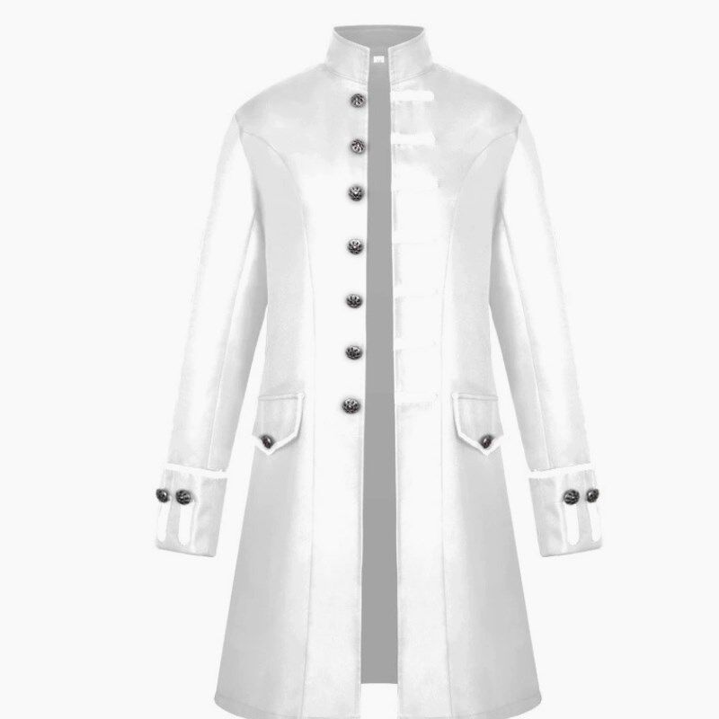 Export Fashion Men's Overcoat Medieval Costume Solid Color Fashion Steampunk Retro Men's Uniforms.