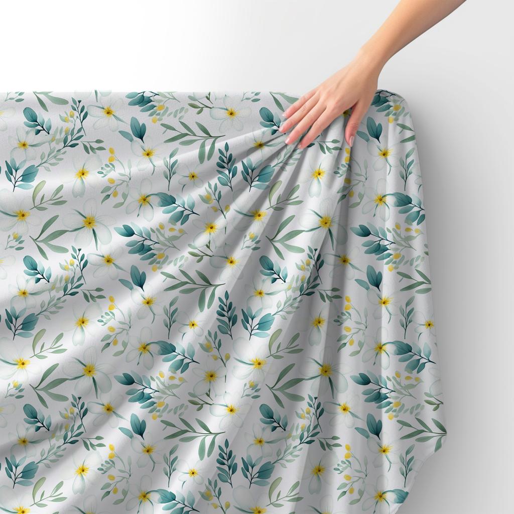 Royal Samt Stoff Polyester Zum Nähen - Motiv Blumen - Rdx2925