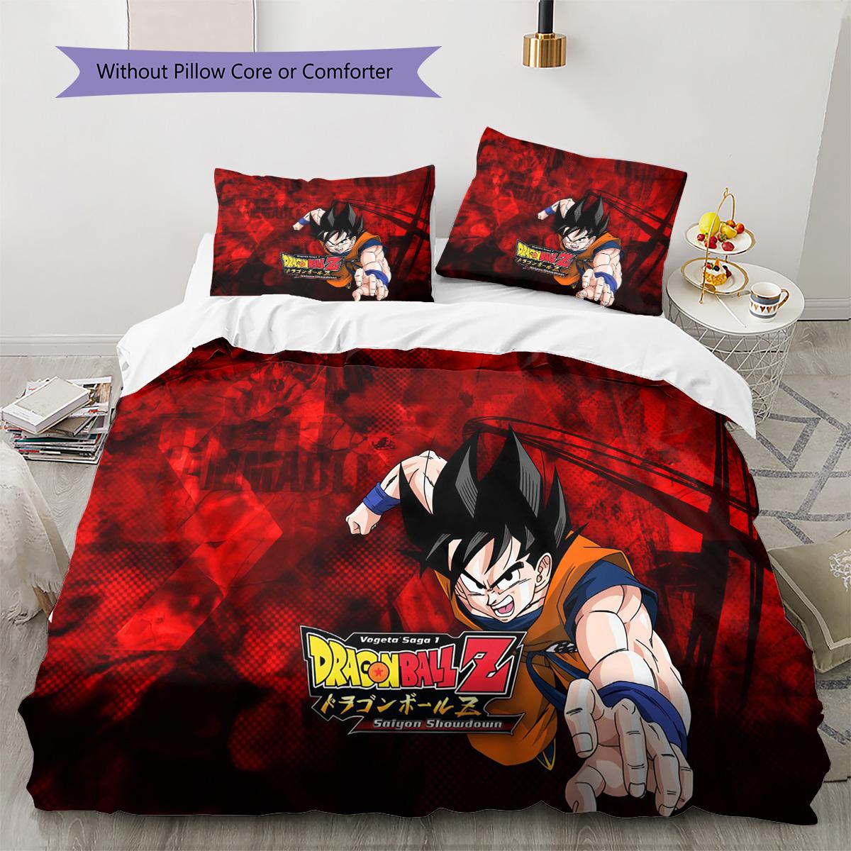 

Dragon Ball Washable Bedding Set Soft Microfiber Duvet Cover Easy Care for Home Bedroom 135x200cm