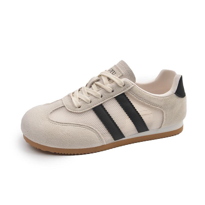 Retro women's shoes spring 2025 new flat-soled sports shoes lightweight casual soft-soled single shoes