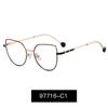 MS 97716 2024 New Kids Cat Eye Metal Thin Frame Children Optical Anti-Blue Light Glasses Eyewear Colorful Design Custom Logo