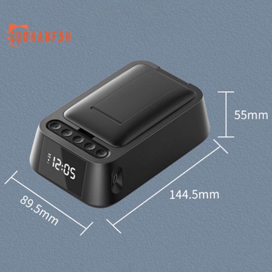Speaker Bluetooth-compatible with Phone Stand LED Display Alarm Clock HD-compatible Sound Multi-functional Speaker
